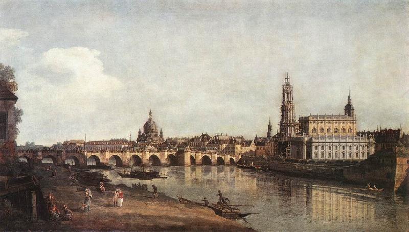 BELLOTTO, Bernardo View of Dresden from the Right Bank of the Elbe with the Augustus Bridge